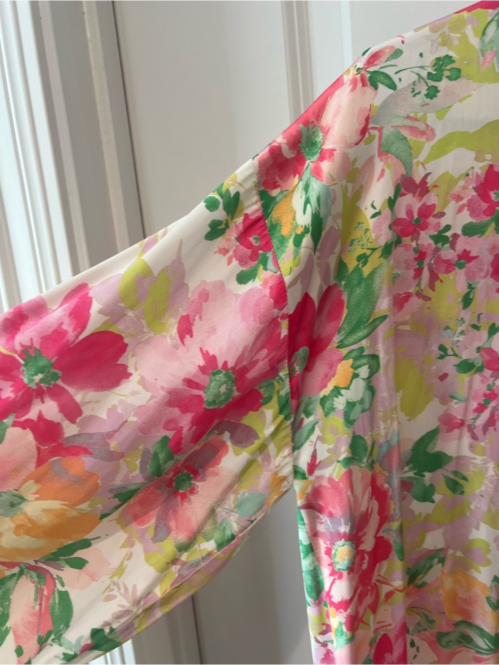 Current Air Floral Collared Shirt in Pink, Green & Yellow Size Small - Picture 14 of 16